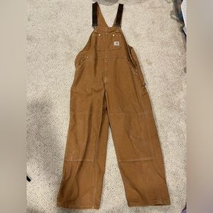 Carhartt unlined duck bib overalls 40 x 30